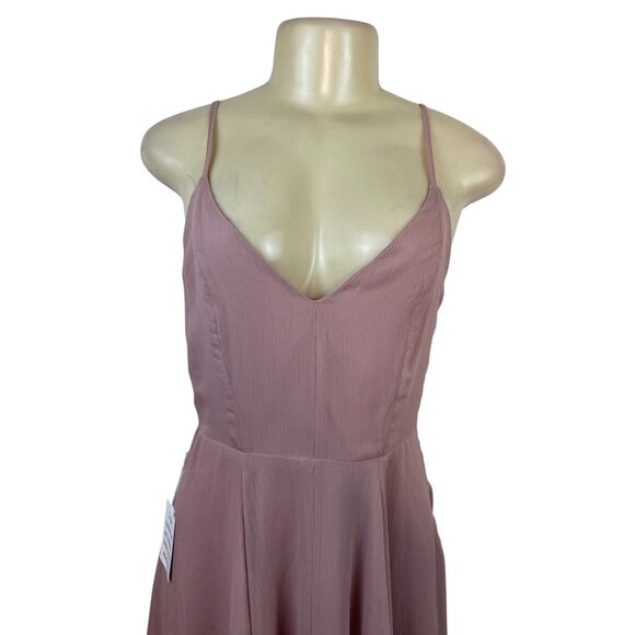 Mia Joy Women’s Dusty Pink Sleeveless Spaghetti Strap Midi Dress Sz S - New - Picture 4 of 9